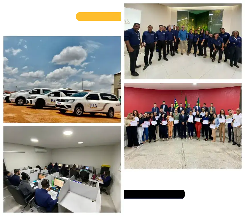 Equipe e frota das filiais do Grupo Pax em Goiás e no Distrito Federal
